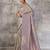 silver grey banarasi silk blend saree for women - festive & wedding wear