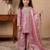 pink pure gmy silk salwar suit set with heavy embroidery 3 mm sequence & coding dori work - designer party wear