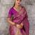rani pink banarasi silk blend saree for women - festive & wedding wear