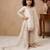 off white pure gmy silk salwar suit set with heavy embroidery 3 mm sequence & coding dori work - designer party wear