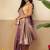 Lavender woven art silk traditional saree with blouse piece