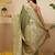 Olive woven art silk traditional saree with blouse piece