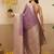 Lavender woven art silk traditional saree with blouse piece
