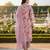 Schiffli Printed suit with crochet lace detailing comes with Kota Doria Dupatta and Cotton Palazzos Set of 3