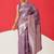 Purple woven art silk traditional saree with blouse piece