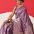 Purple woven art silk traditional saree with blouse piece