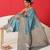 Teal woven art silk traditional saree with blouse piece