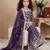 purple heavy fox georgette salwar suit set with embroidery chain work with diamond hand work - designer party wear