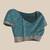 Teal woven art silk traditional saree with blouse piece