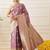 Lavender woven art silk traditional saree with blouse piece