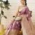 Lavender woven art silk traditional saree with blouse piece