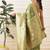 Olive woven art silk traditional saree with blouse piece