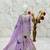 lavender pure gmy silk with heavy embroidery sequence work - designer party wear