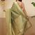 Olive woven art silk traditional saree with blouse piece