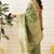 Olive woven art silk traditional saree with blouse piece