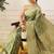 Olive woven art silk traditional saree with blouse piece