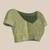 Olive woven art silk traditional saree with blouse piece
