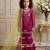 purple heavy fox georgette with embroidery sequence work - designer party wear