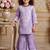 lavender heavy rayon cotton ethnic wear set with embroidery work - designer party wear