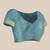 Turquoise woven art silk traditional saree with blouse piece