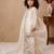off white pure gmy silk salwar suit set with heavy embroidery 3 mm sequence & coding dori work - designer party wear