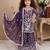 purple heavy fox georgette salwar suit set with embroidery chain work with diamond hand work - designer party wear
