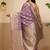 Purple woven art silk traditional saree with blouse piece