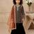 black heavy chinon with embroidery sequnece work with digital print work - designer party wear