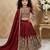 maroon heavy pure vichitra with embroidery coading sequence & thread work - designer party wear