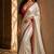 Designer Chinon Saree Decorated With Readymade Sequence Lace  And Contrast Sequence Embroidered Unstitched  Blouse Piece