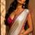 Designer Chinon Saree Decorated With Readymade Sequence Lace  And Contrast Sequence Embroidered Unstitched  Blouse Piece