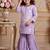 lavender heavy rayon cotton ethnic wear set with embroidery work - designer party wear