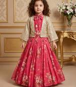 pink heavy fox georgette ethnic wear set with embroidery 5mm siqwans work with heavy lace - designer party wear
