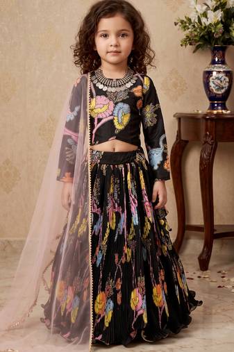 black heavy chinon silk with digital print work with diamond work - designer party wear