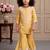 yellow heavy rayon cotton ethnic wear set with embroidery work - designer party wear