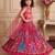 pink pure heavy natural crep with n print embroidery work with real mirror hand work - designer party wear