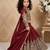maroon heavy pure vichitra with embroidery coading sequence & thread work - designer party wear