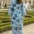 Powder Blue Cotton Schiffli Floral Printed co-ord Set Set of 2