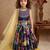 multi heavy chinon gown set with embroidery sequence work with soft printed work - designer party wear