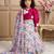 multi heavy pure soft organza with digital print work - designer party wear
