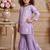 lavender heavy rayon cotton ethnic wear set with embroidery work - designer party wear