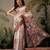 Multicolor digital printed jute festive saree with blouse piece