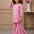 pink heavy rayon cotton ethnic wear set with embroidery work - designer party wear