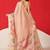 Peach printed art silk ethnic saree with blouse piece