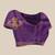Purple printed art silk ethnic saree with blouse piece