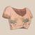 Peach printed art silk ethnic saree with blouse piece