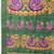 Green printed art silk ethnic saree with blouse piece
