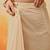 Cream floral printed chiffon party wear saree with blouse piece