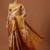 Cream printed art silk ethnic saree with blouse piece