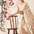 Beige embroidered silk blend festive saree with blouse piece
